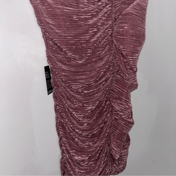 Express Pink Ruched Pencil Dress for Night Out - Picture 3 of 5